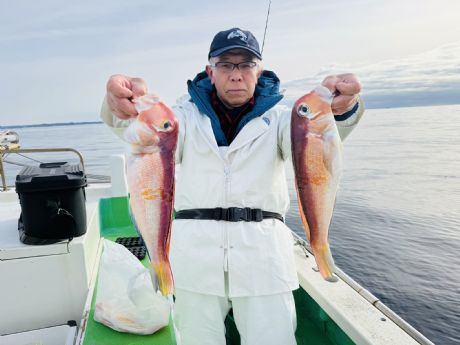 1/26 村瀬さん、ナイスサイズの大型44cm&40.5cmアマダイゲット♪