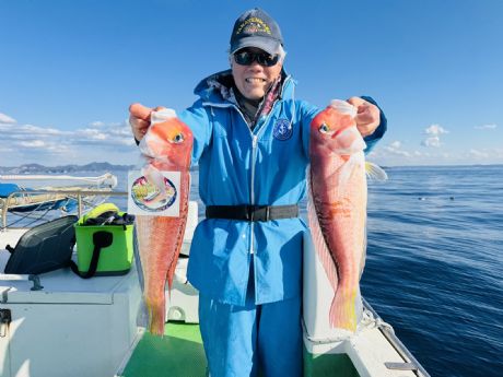 1/29 鳥井さん、特大50cm(1.4kg)&49cmのデカアマダイゲット♪