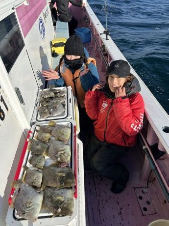 女性の方も大型カワハギゲット♪