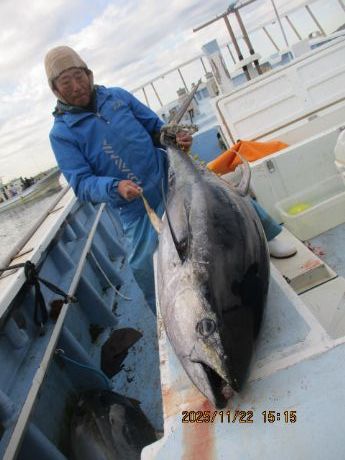 マグロ65,6kg まん丸で脂有りそう。