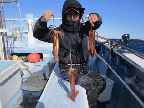 スルメ3点掛けも。