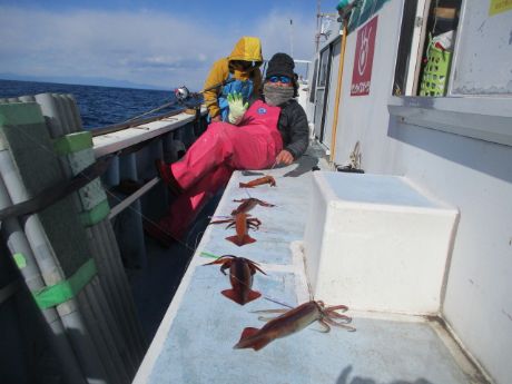 スルメ、5点掛けも。