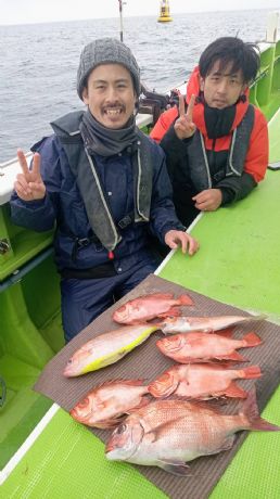 2月17日 マダイ船で