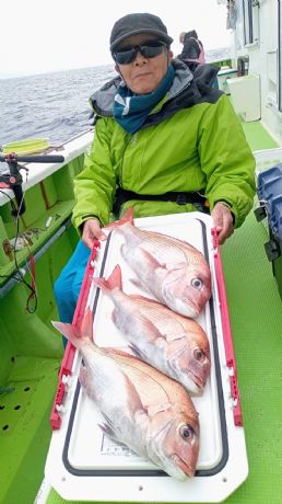 2月16日 マダイ船で