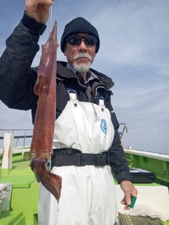 2月24日 ヤリイカ船で