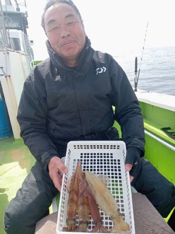 2月24日 ヤリイカ船で