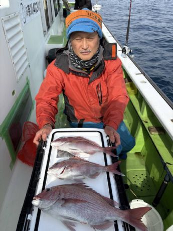 2月24日 マダイ船で