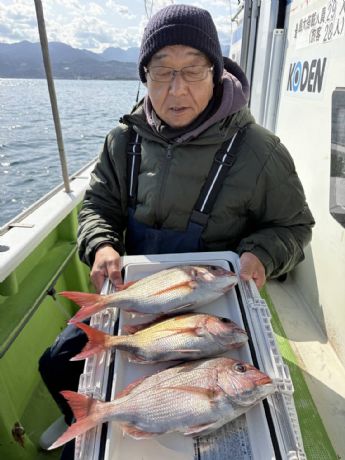 3月1日 マダイ船で
