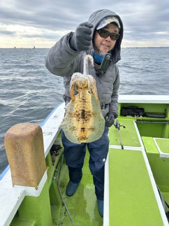 13日 カワハギ&アオリイカ船にて★