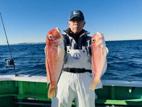 12/15 村瀬さん、でっぷりした大型46.5cm含みアマダイ6尾ゲット♪