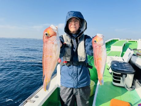 1/19 青木さん、ナイスサイズの大型44cm含みアマダイ6尾ゲット♪