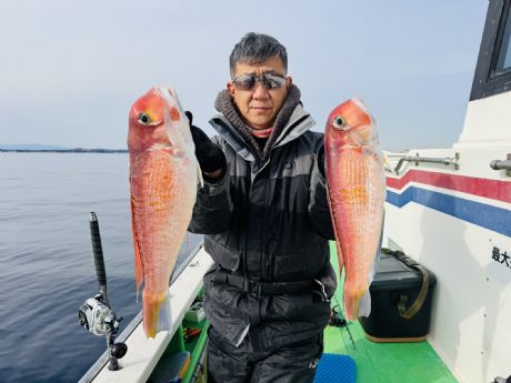 1/26 五明さん、メタボな大型46.5cm&40pアマダイゲット♪